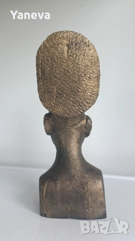 Африканска, самобитна дърворезба с позлата , ръчно изработена. , снимка 3 - Статуетки - 53952932