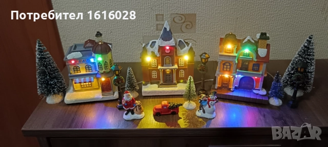 Нови LED светещи селца.с 3 светещи къщички, общо от 14 фигури.