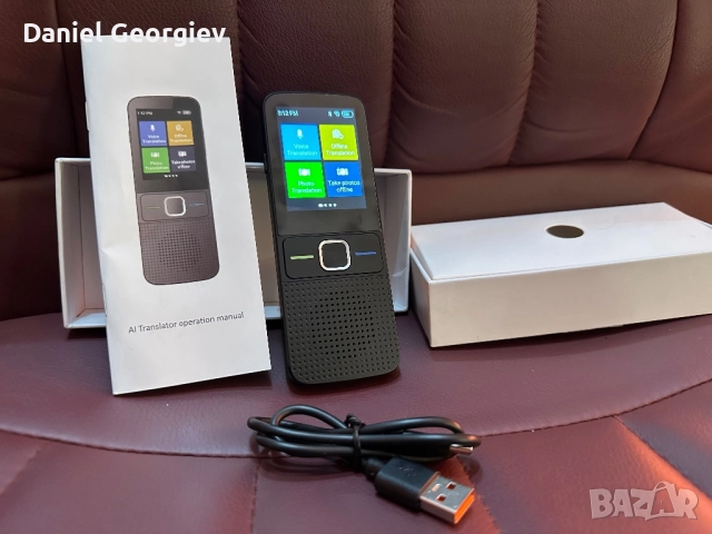 Чисто нов цифров преводач с изкуствен интелект, 138 езика, 8GB
