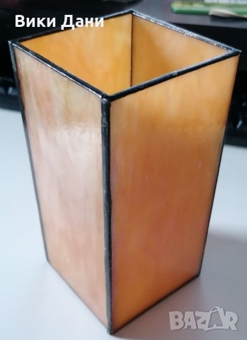 витражно стъкло споена ваза Уникат