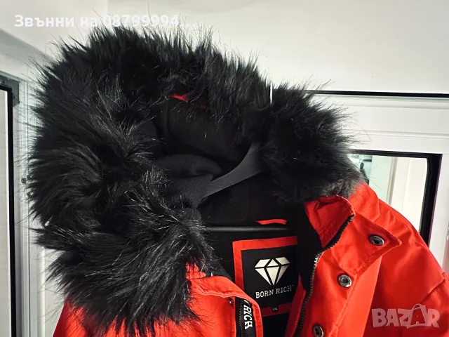 Зимно яке  Born Rich London Mens Emarnos Jacket Red., снимка 4 - Якета - 46582436