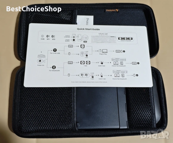 Комплект сгъваема безжична клавиатура и мишка ProtoArc XKM01. , снимка 5 - Клавиатури и мишки - 53102194