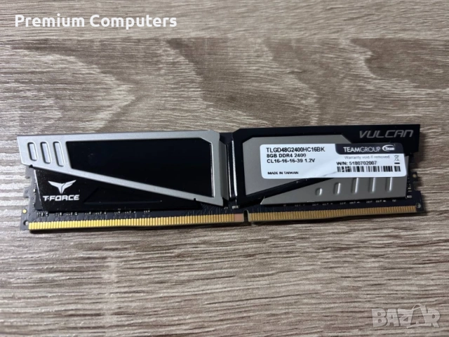 RAM памет TeamGroup T-Force Vulcan 8GB DDR4 2400MHz (CL16), снимка 2 - RAM памет - 56240498
