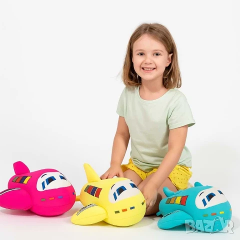 Плюшени самолети, подходящи за игра и декорация,  38 см, снимка 2 - Плюшени играчки - 51072196