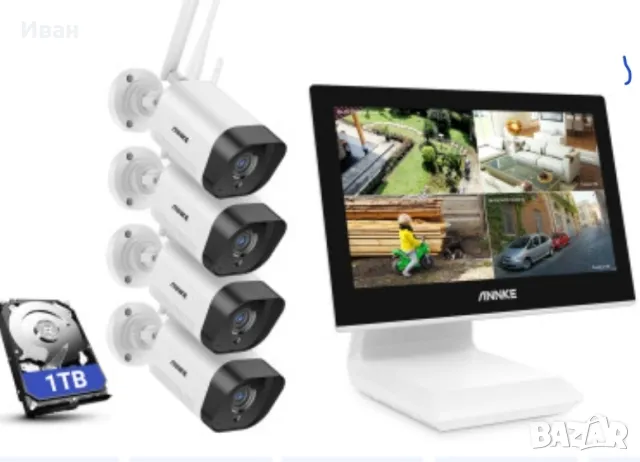 камери Annke WL400 4бр камери 1TB 