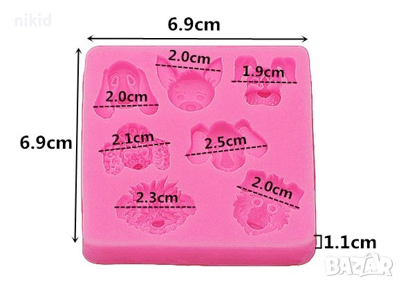 7 вида глава на куче силиконов молд форма декорация торта фондан шоколад и др., снимка 4 - Форми - 22965303