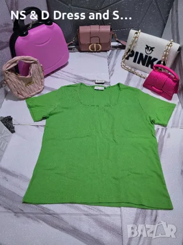 Дамска зелена тениска актуален цвят за сезона, снимка 9 - Тениски - 37123860