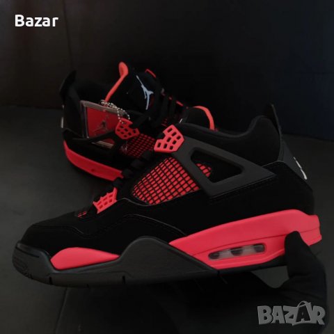 Nike Air Jordan 4 Retro Red Thunder Нови Оригинални Кецове Обувки Маратонки Размер 42 Номер , снимка 6 - Кецове - 38776074