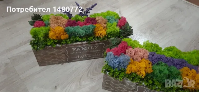 Цветна градинка със скандинавски мъх, снимка 15 - Декорация за дома - 47933132