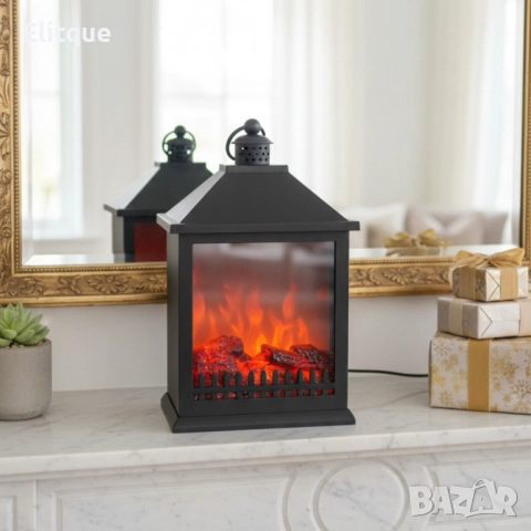 LED Декоративен фенер-камина – Реалистичен пламък за Коледа и зимен уют, снимка 2 - Други стоки за дома - 52629310