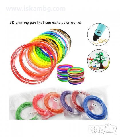 ЦВЕТЕН ПЪЛНИТЕЛ ЗА 3D ПИСАЛКА КОМПЛЕКТ ОТ 12 ИЛИ 18 ЦВЯТА - КОД 3231, снимка 2 - Рисуване и оцветяване - 33885639