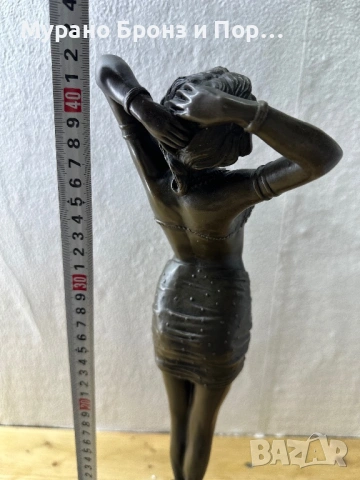 Голяма бронзова статуетка „Пробуждане“ (Reveil) от Филип Волферс (Philippe Wolfers) – 42 см, 3.5 кг, снимка 7 - Антикварни и старинни предмети - 53986269