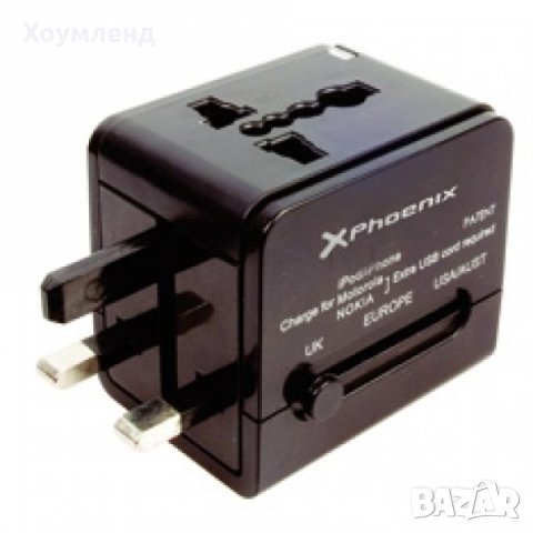 Универсален преходник за контакт с 2 USB порта - адаптер към всички международни стандарти, снимка 3 - Друга електроника - 30919720