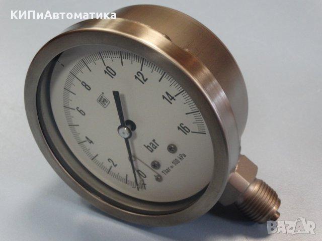 Манометър Nuova Fima Ф 100, 16 bar, снимка 6 - Резервни части за машини - 34451647