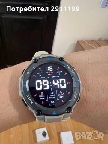 Часовник Amazfit T-Rex Pro, снимка 7 - Смарт часовници - 52428463