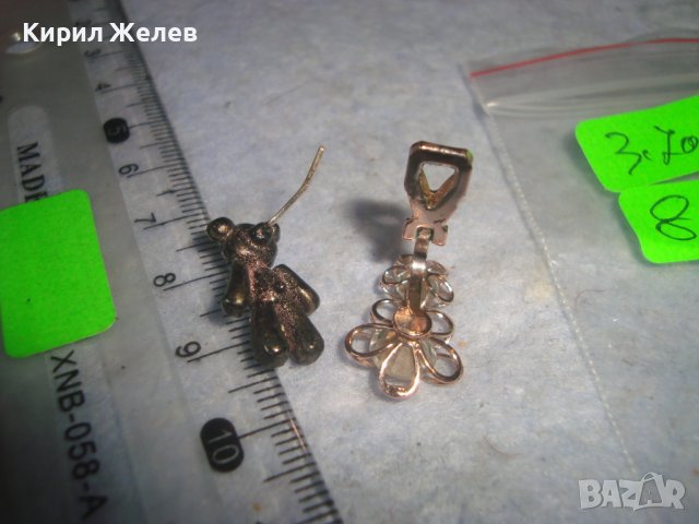 ДВЕ ФИГУРАЛНИ АРТ ОБЕЧКИ с ФАСЕТИРАНИ КРИСТАЛЧЕТА - МЕЧЕ и ЦВЕТЯ 27765, снимка 5 - Обеци - 37792754