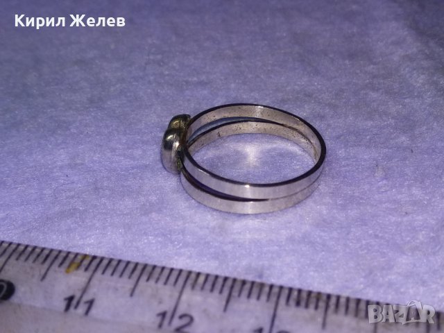 ИЗЯЩЕН СЪРЦЕВИДЕН РОМАНТИЧЕН МАЙСТОРСКИ СРЕБЪРЕН ПРЪСТЕН ВИСОКА ПРОБА СРЕБРО с БЯЛА ПОЗЛАТА 40095, снимка 7 - Пръстени - 42761234
