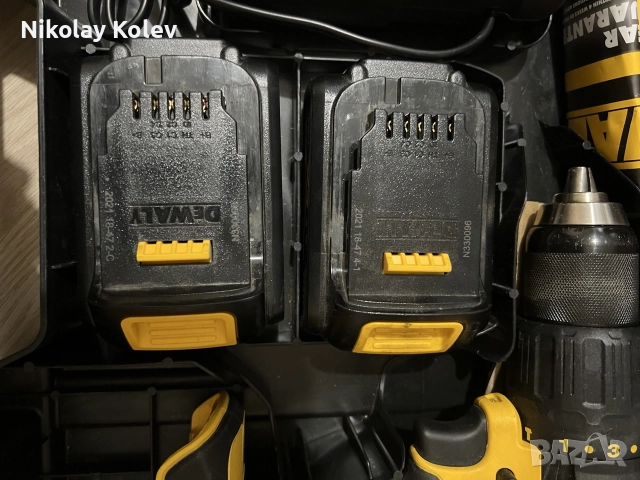 Ударен винтоверт DEWALT DCD778 с 2 бр. батерии 4ah, куфар и зарядно. , снимка 5 - Винтоверти - 56235393