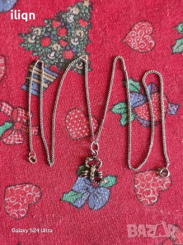 Сребърен синджир с висулка. 49см. Цена 23,99лв. За Севлиево безплатна доставка., снимка 2 - Колиета, медальони, синджири - 51461673