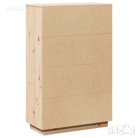 vidaXL Висок шкаф, 74x35x117 см, борово дърво масив, снимка 9 - Бюфети - 56147935