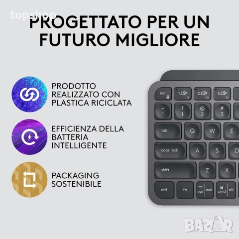 Чисто нова, запечатана безжична клавиатура Logitech MX Keys Mini Illuminated, минималистична..., снимка 12 - Клавиатури и мишки - 51628768