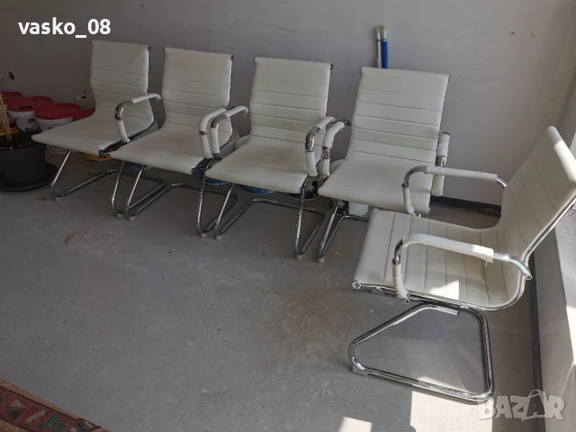 5 броя посетителски офис столове , снимка 6 - Столове - 50623640