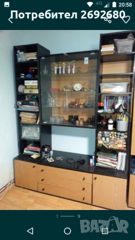 Холна секция със стъклена част 160/211см.-височина/продава се и на части , снимка 9 - Секции и витрини - 51750290