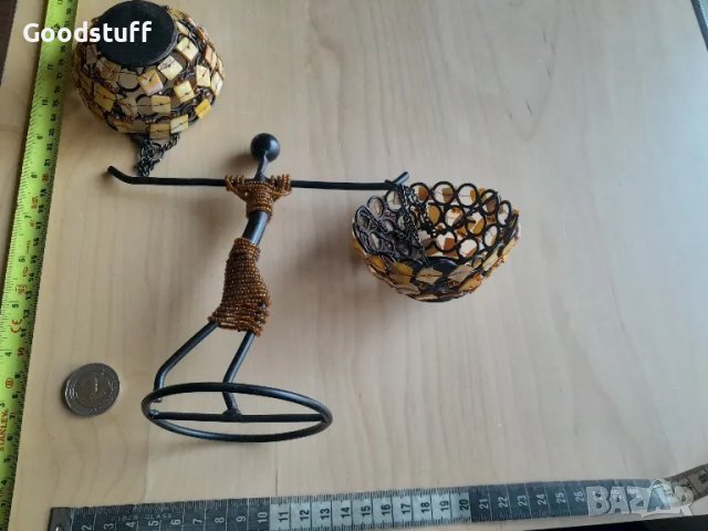 Седеф, желязо, свещник, фигура, жена,

, снимка 3 - Статуетки - 48520486