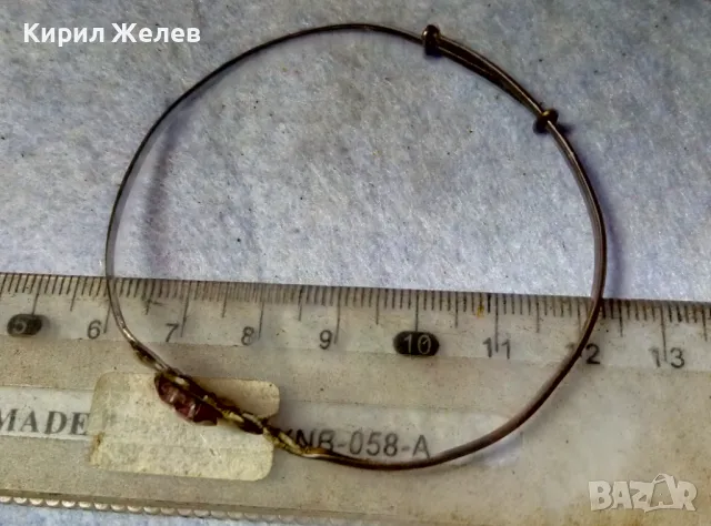 СТАРИННА АР НУВО СРЕБЪРНА ГРИВНА ПАТИНИРАНО СРЕБРО ВИСОКА ПРОБА с РЪЧНО ФАСЕТИРАН АМЕТИСТ 47975, снимка 10 - Антикварни и старинни предмети - 48493513