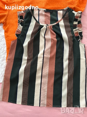 Сет дамски нови блузи с къс ръкав 4 броя риза, снимка 4 - Ризи - 51265256