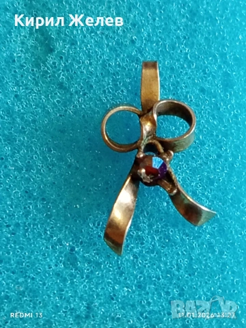 Сребърна висулка във формата на ПАНДЕЛКА украсена с кристал ефект Aurora Borealis 52629, снимка 4 - Колиета, медальони, синджири - 53062284