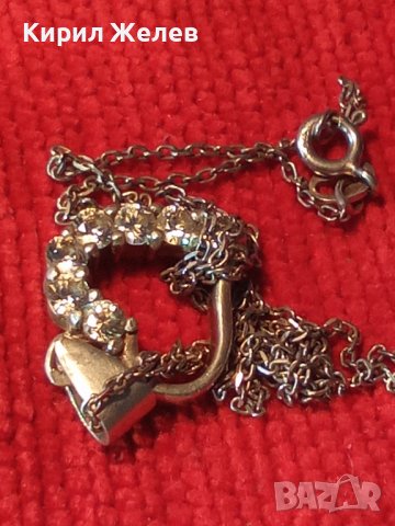 СЪРЦЕВИДНО КРИСТАЛНО СРЕБЪРНО АРТ КОЛИЕ СРЕБРО925 БУТИКОВО БИЖУ ИТАЛИЯ МЕДАЛЬОН 27331, снимка 3 - Колиета, медальони, синджири - 36848478