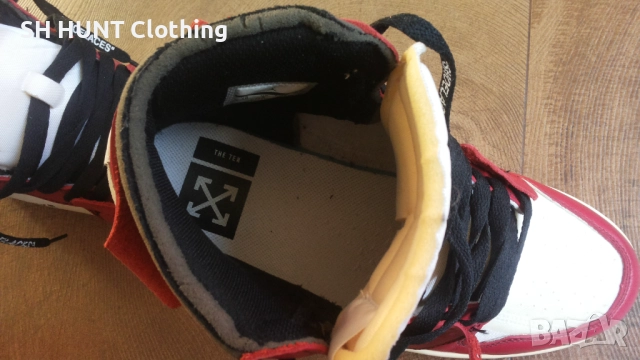 Off-White × Nike Air Jordan 1 Retro High The Ten "Chicago" AA3834-101 Размер EUR 44/UK 9 41-14-S, снимка 17 - Маратонки - 52666735