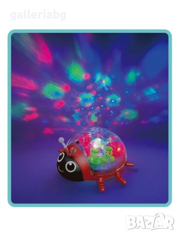 Интерактивна играчка калинка с многоцветна светлинна проекция, снимка 4 - Музикални играчки - 42559402