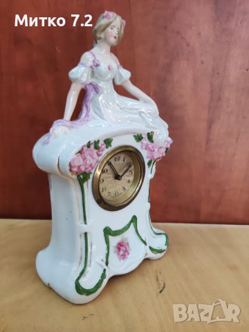 стар немски порцеланов часовник, снимка 4 - Антикварни и старинни предмети - 42445838