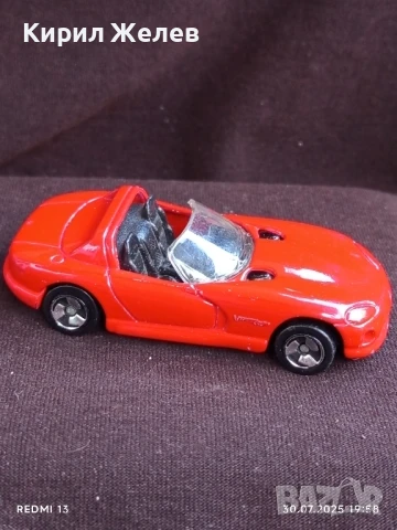 Метална количка DODGE VIPER Made in China кабриолет за КОЛЕКЦИЯ 20999