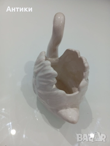 Порцеланов стар лебед, снимка 11 - Антикварни и старинни предмети - 52553813