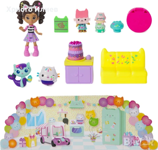 Игрален комплект Gabby's Dollhouse - Рожденият ден на Cakey, снимка 3 - Фигурки - 54261527
