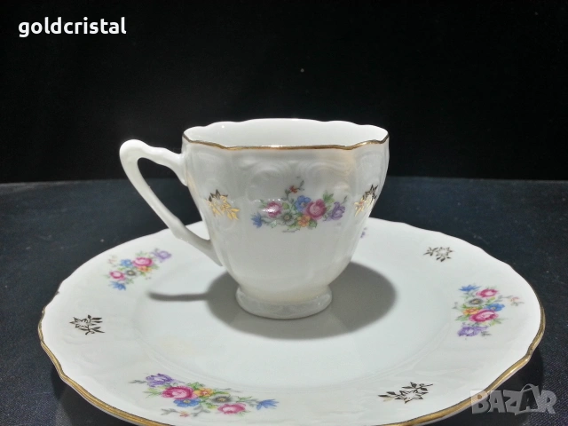 Чехословакия фин порцелан чаша за кафе чай , снимка 4 - Антикварни и старинни предмети - 53226169