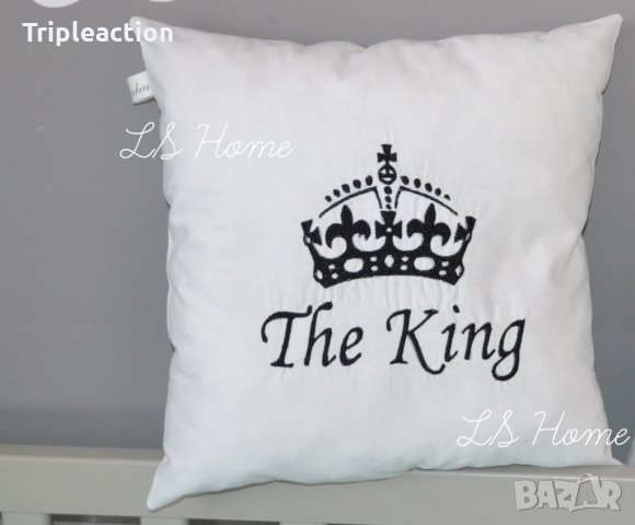 Забавни възглавнички за двойка, сватба, влюбени с БРОДЕРИЯ, снимка 3 - Възглавници - 29410296