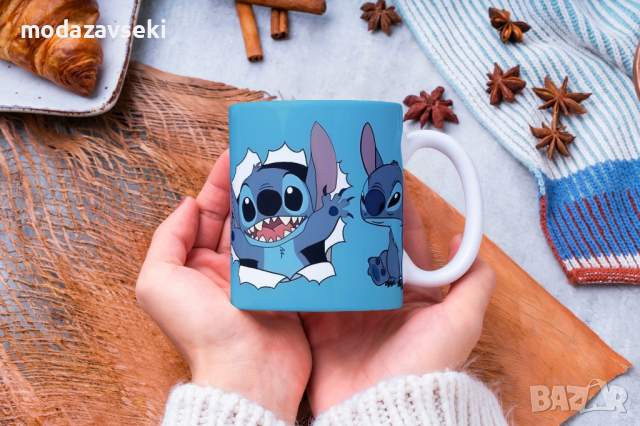 Порцеланови чаши със Стич, снимка 13 - Чаши - 42843346