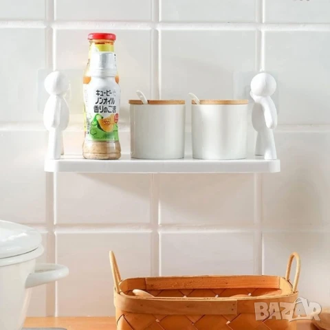 Стенна поставка с хуманоиден дизайн - Иновативно и забавно съхранение за вашата баня или кухня, снимка 6 - Други стоки за дома - 50995522