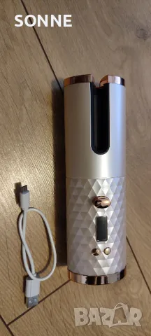 Немска автоматично въртяща се безжична керамична маша за коса - розова , снимка 15 - Преси за коса - 48434964