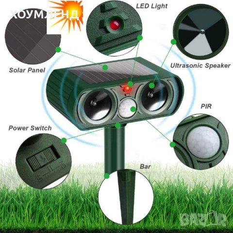 Соларен уред за прогонване на животни от двор и градина, снимка 6 - Други - 31117077