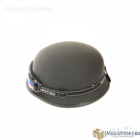 Ретро каска с очила тип немска - черен мат, снимка 2 - Аксесоари и консумативи - 47849183