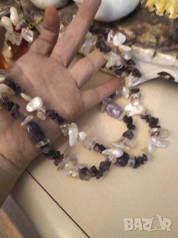 разпродажба РЕТРО ОГЪРЛИЦА ЕСТЕСТВЕНИ КАМЪНИ РЪЧНА ИЗРАБОТКА НАМАЛЕНИЕ , снимка 5 - Колиета, медальони, синджири - 42798203