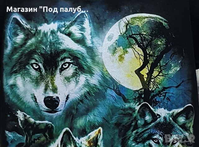 Нова детска тениска с дигитален печат Вълци, пълнолуние, Серия вълци, снимка 3 - Детски тениски и потници - 29902494