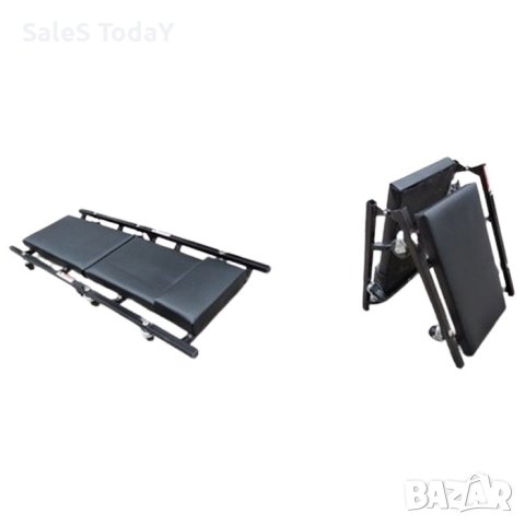 Сервизна лежанка, 92СМ, до 150кг, СГЪВАЕМА, черна, снимка 2 - Аксесоари и консумативи - 44209381