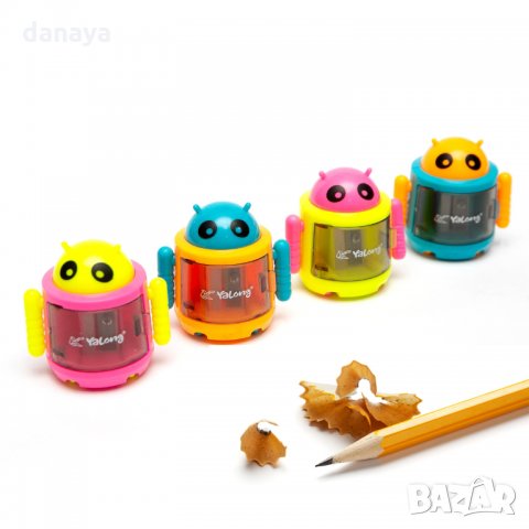 1638 Острилка за моливи с форма на андроид робот