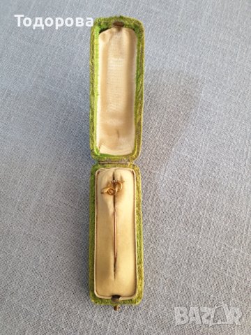 Старинно бижу - игла с форма на змия в  кутия., снимка 2 - Антикварни и старинни предмети - 42142348